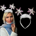 Light Up LED Snowflake Headband